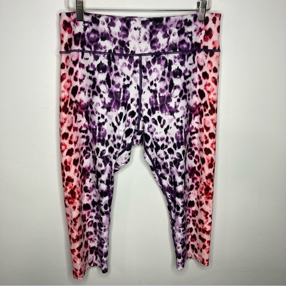 Fila capri leggings multi colored animal Print size XL - Picture 2 of 5